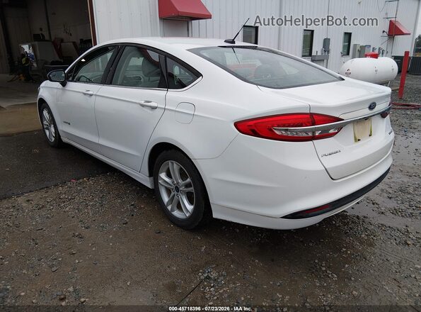 3FA6P0UUXJR271593 2018 FORD FUSION HYBRID White Rear left