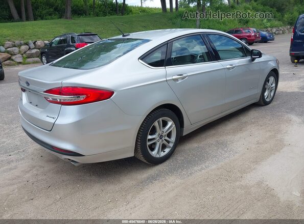 3FA6P0UUXJR278821 2018 FORD FUSION HYBRID Silver Rear right