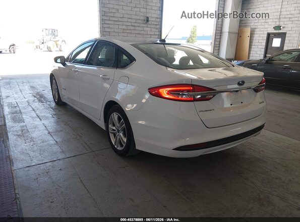 3FA6P0UUXJR278916 2018 FORD FUSION HYBRID White Հետևի ձախ