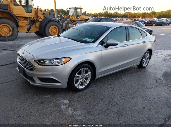 3FA6P0UUXJR279113 2018 FORD FUSION HYBRID Gray წინა მარცხენა ხედი სამი მეოთხედიდან