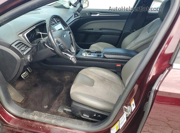 3FA6P0VP0HR331643 2017 FORD FUSION Burgundy წინა სალონის ხედი