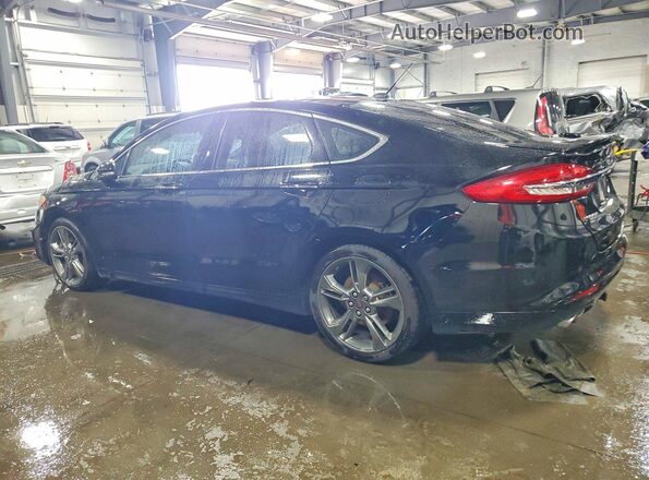 3FA6P0VP0JR107696 2018 FORD FUSION Black Trasero izquierdo