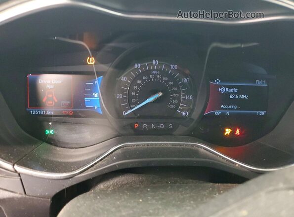 3FA6P0VP2HR195368 2017 FORD FUSION White Вид щитка приладів