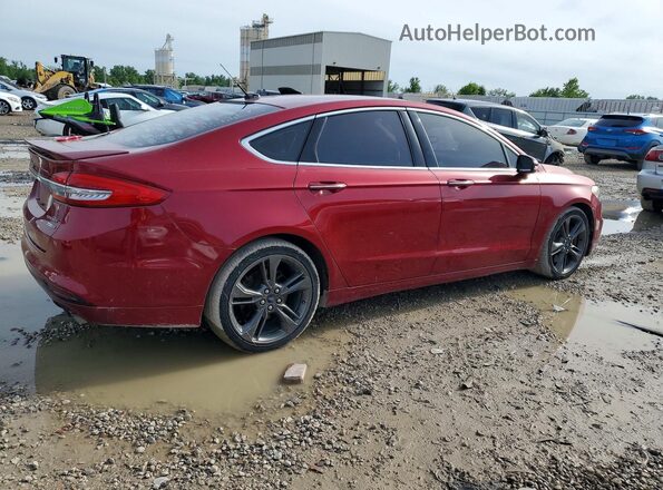 3FA6P0VP2HR249378 2017 FORD FUSION Красный Задняя правая четверть