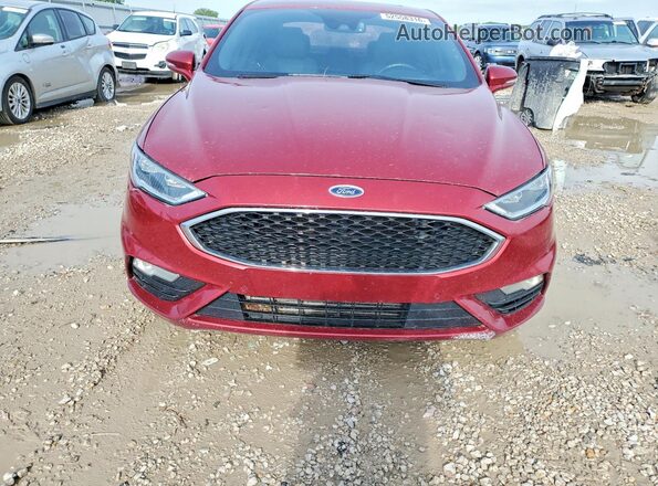 3FA6P0VP2HR249378 2017 FORD FUSION Красный Вид спереди