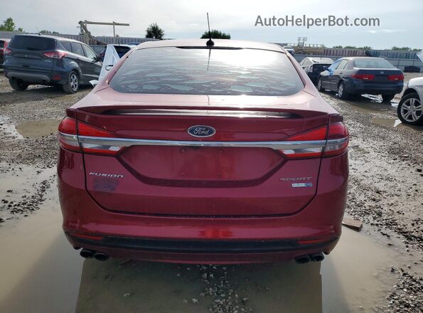 3FA6P0VP2HR249378 2017 FORD FUSION Красный Вид сзади
