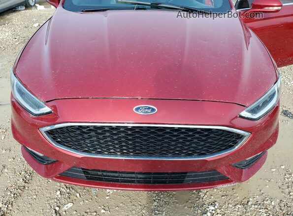 3FA6P0VP2HR249378 2017 FORD FUSION Красный Вид задней части салона