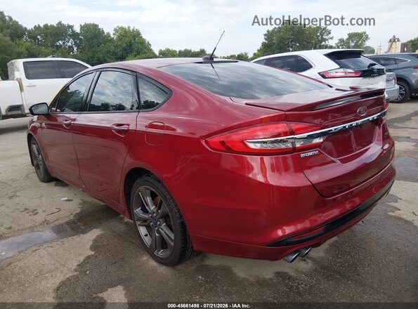 3FA6P0VP4HR176918 2017 FORD FUSION Red Trasero izquierdo
