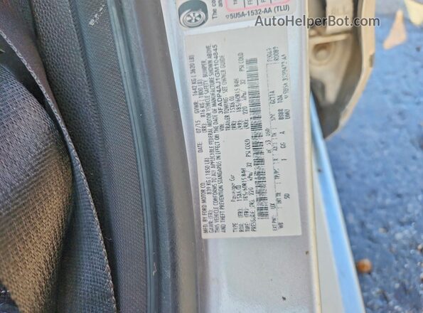 3FADP4AJ1GM104845 2016 FORD FIESTA Silver VIN կոդի պիտակի տեսք