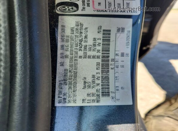3FADP4BJ1KM150487 2019 FORD FIESTA Charcoal VIN sticker view