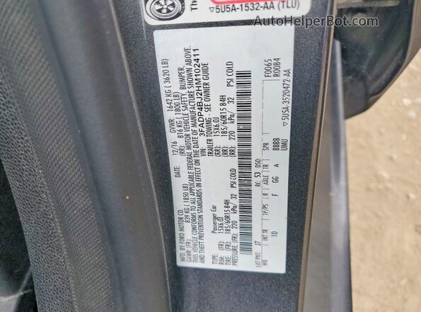 3FADP4BJ2HM102411 2017 FORD FIESTA Gray Vista del compartimento del motor