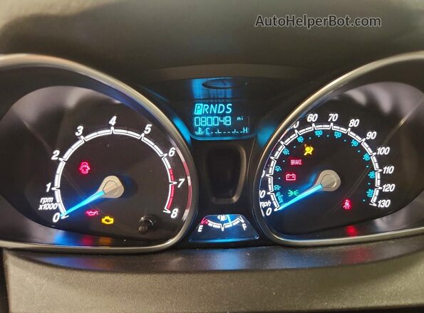 3FADP4BJ3JM123337 2018 FORD FIESTA Серебряный Вид щитка приборов