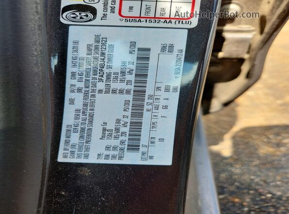 3FADP4BJ4JM123623 2018 FORD FIESTA Charcoal Вид наклейки з VIN-кодом