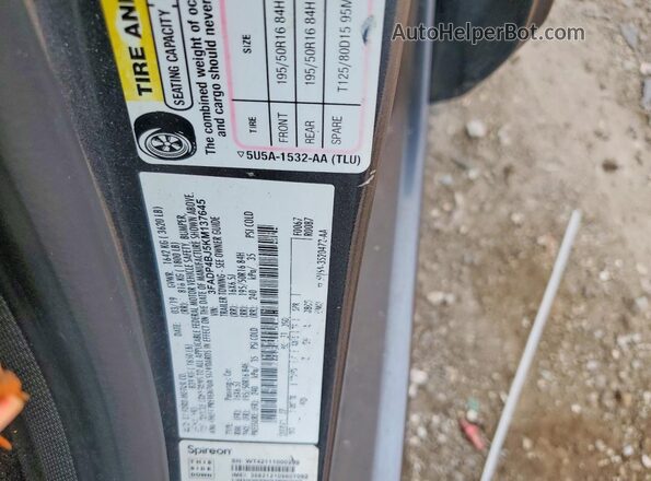 3FADP4BJ5KM137645 2019 FORD FIESTA Gray ძრავის განყოფილების ხედი