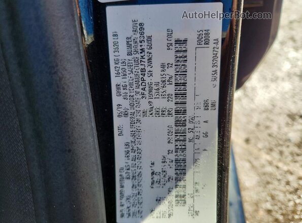 3FADP4BJ7KM153698 2019 FORD FIESTA Black Вид підкапотного простору
