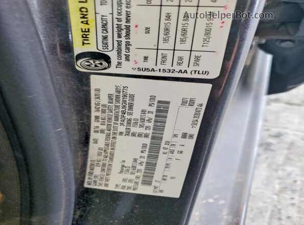 3FADP4BJ9GM190775 2016 FORD FIESTA Gray ძრავის განყოფილების ხედი