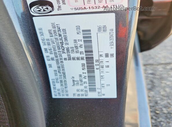 3FADP4BJXJM136411 2018 FORD FIESTA Gray ძრავის განყოფილების ხედი