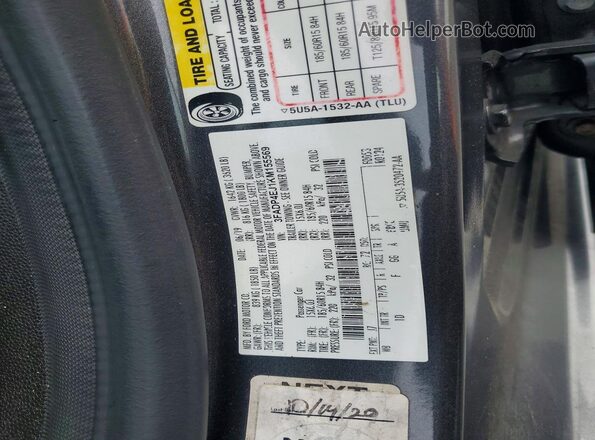3FADP4EJ1KM155569 2019 FORD FIESTA Gray Widok komory silnika