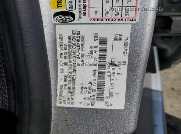 3FADP4EJ2KM126369 2019 FORD FIESTA Серебряный Вид подкапотного пространства