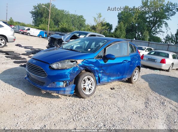 3FADP4EJ4JM138215 2018 FORD FIESTA Синий Передняя левая четверть