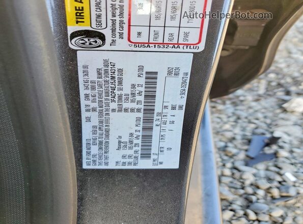 3FADP4EJ5JM143147 2018 FORD FIESTA Gray Widok naklejki z numerem VIN