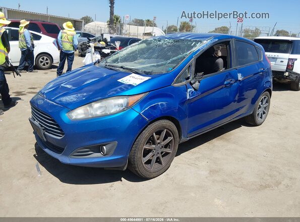 3FADP4EJ9JM104674 2018 FORD FIESTA Blue წინა მარცხენა ხედი სამი მეოთხედიდან