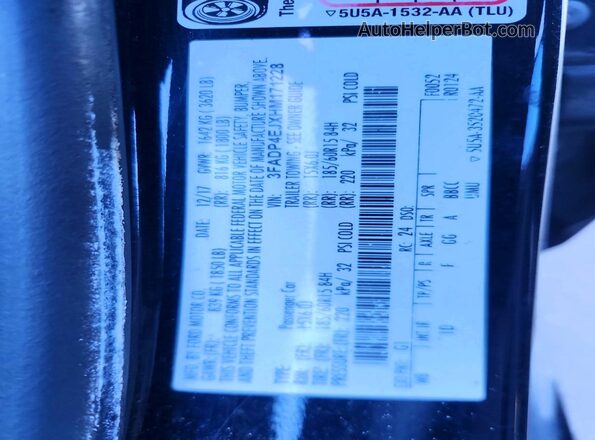 3FADP4EJXHM171228 2017 FORD FIESTA Black Շարժիչի բաժամունքի տեսք