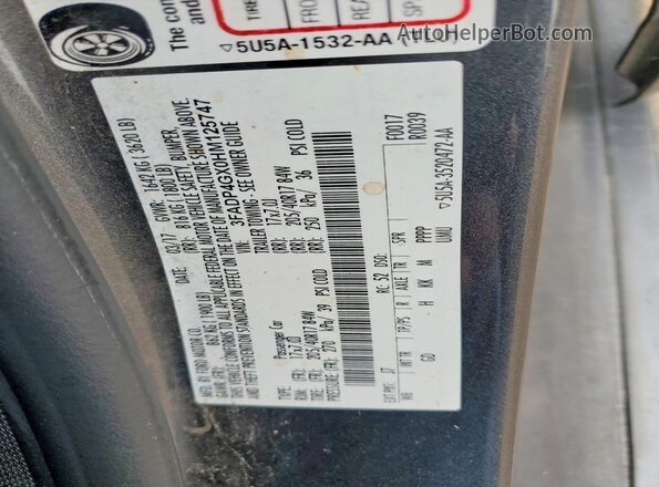 3FADP4GX0HM125747 2017 FORD FIESTA Gray Widok komory silnika