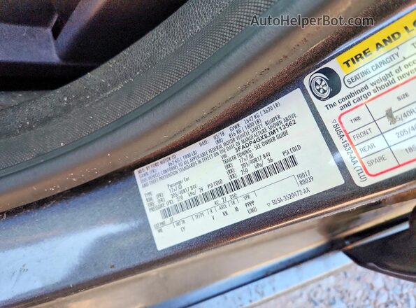 3FADP4GX8JM113562 2018 FORD FIESTA Gray Widok komory silnika