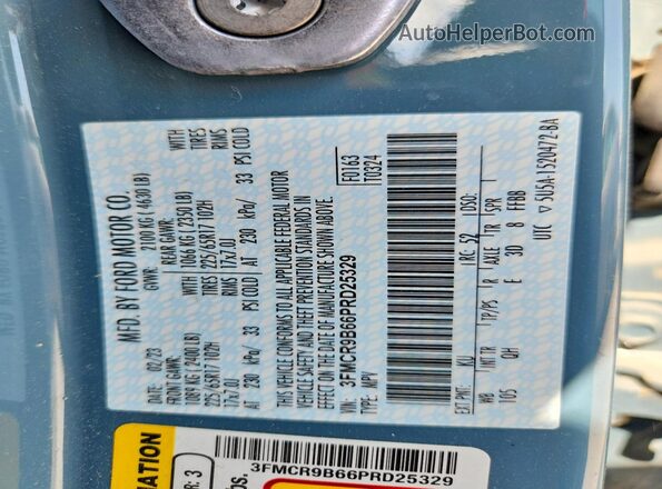3FMCR9B66PRD25329 2023 FORD BRONCO Teal Widok komory silnika