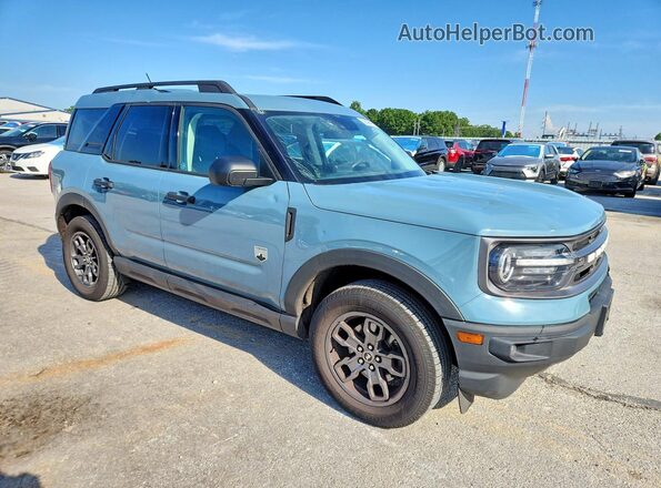 3FMCR9B67MRA18666 2021 FORD BRONCO Синий Передняя правая четверть