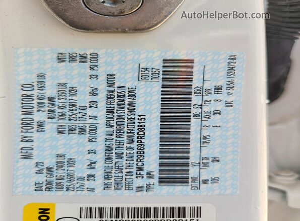 3FMCR9B69PRD88151 2023 FORD BRONCO White ძრავის განყოფილების ხედი