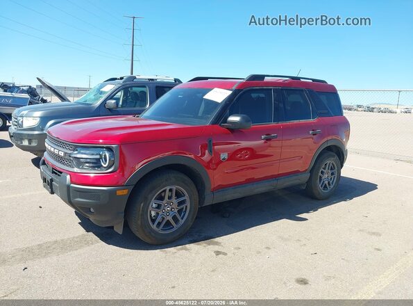 3FMCR9BN1SRF09433 2025 FORD BRONCO SPORT Красный Передняя левая четверть