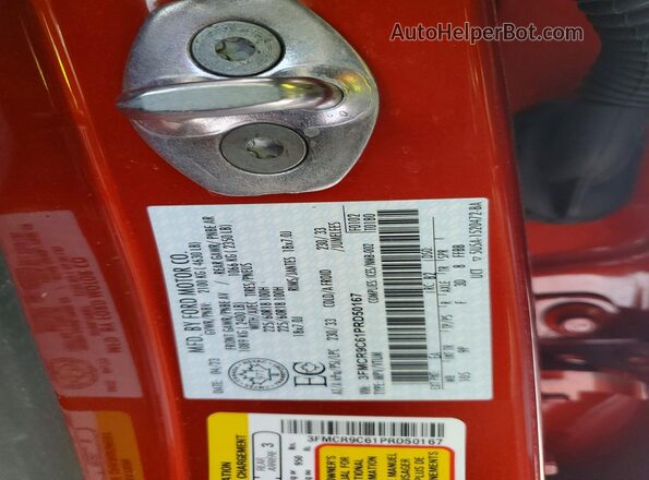 3FMCR9C61PRD50167 2023 FORD BRONCO Orange Engine compartment view