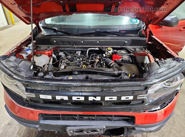 3FMCR9C62PRD73439 2023 FORD BRONCO Orange ძრავის განყოფილების ხედი