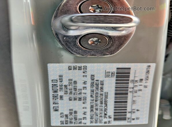 3FMCR9C64RRF00033 2024 FORD BRONCO Gray VIN կոդի պիտակի տեսք