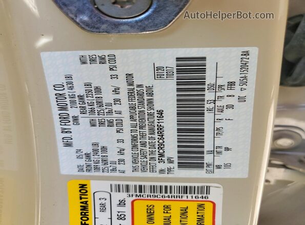 3FMCR9C64RRF11646 2024 FORD BRONCO Желто-коричневый Вид подкапотного пространства