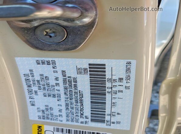 3FMCR9C64RRF62077 2024 FORD BRONCO Cream Widok wnętrza 360 stopni