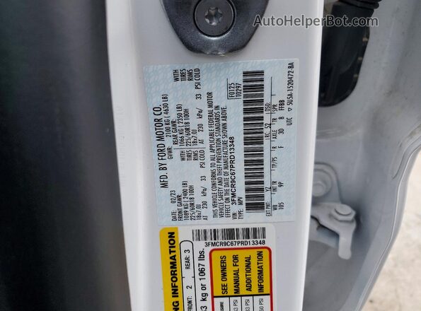 3FMCR9C67PRD13348 2023 FORD BRONCO White Շարժիչի բաժամունքի տեսք