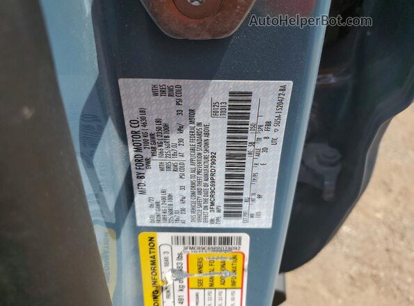 3FMCR9C69PRD79092 2023 FORD BRONCO Blue VIN sticker view