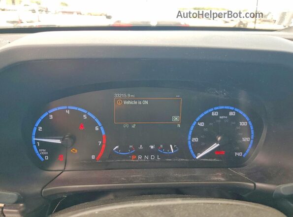3FMCR9G63PRE20987 2023 FORD BRONCO Blue ხელსაწყოთა პანელის ხედი