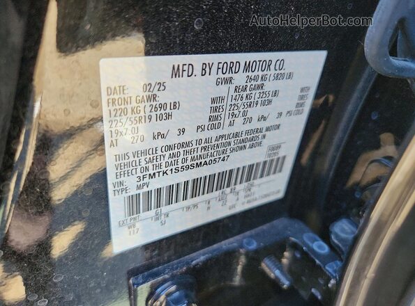 3FMTK1S59SMA05747 2025 FORD MUSTANG Черный Вид наклейки с VIN-кодом