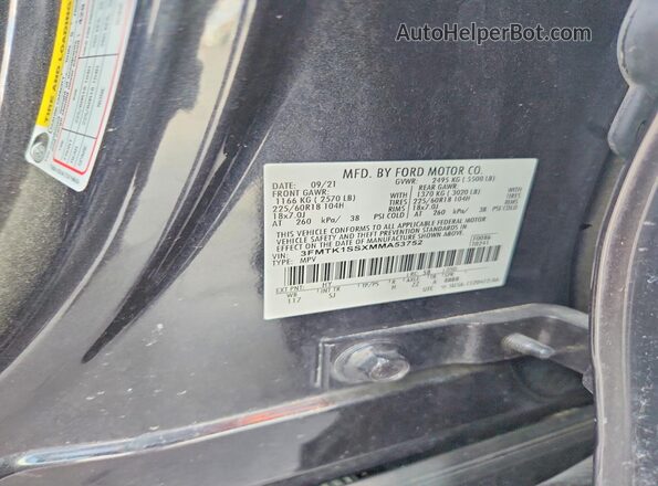 3FMTK1SSXMMA53752 2021 FORD MUSTANG Charcoal VIN sticker view