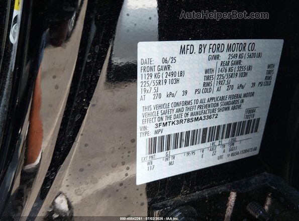 3FMTK3R78SMA33672 2025 FORD MUSTANG MACH-E Черный Вид подкапотного пространства