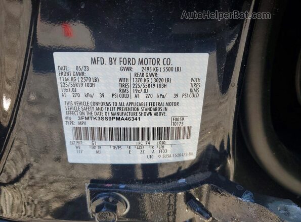 3FMTK3SS9PMA46341 2023 FORD MUSTANG Black Панорамний вид салону 360°