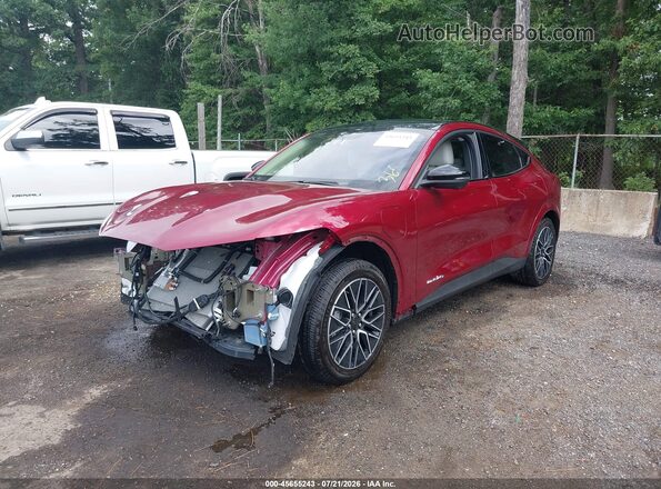 3FMTK3SU1SMA00478 2025 FORD MUSTANG MACH-E Red Առջևի ձախ երեք քառորդ տեսարան