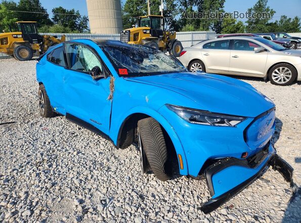 3FMTK3SU5MMA07629 2021 FORD MUSTANG Blue Передня права чверть