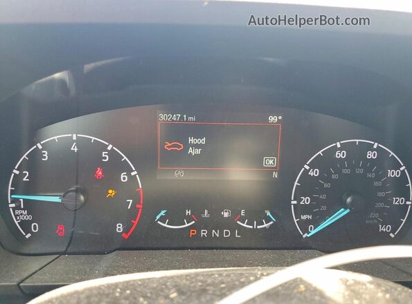 3FTTW8A91RRB48906 2024 FORD MAVERICK Blue Instrument cluster view