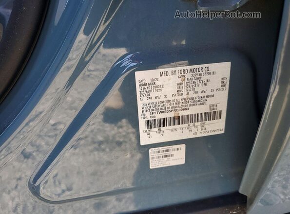 3FTTW8E35PRB00683 2023 FORD MAVERICK Blue Շարժիչի բաժամունքի տեսք