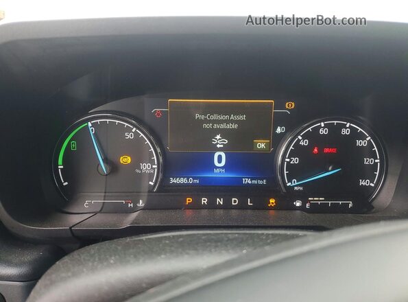 3FTTW8E39NRA29341 2022 FORD MAVERICK Gray Vista del cuadro de instrumentos
